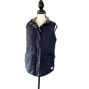 Women's Mountain and Isles Navy Blue Vest Size Medium Soft Fleece Lined Winter